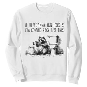 Funny Drunk Raccoon Sweatshirt Trashed Panda Meme TS14 White Print Your Wear