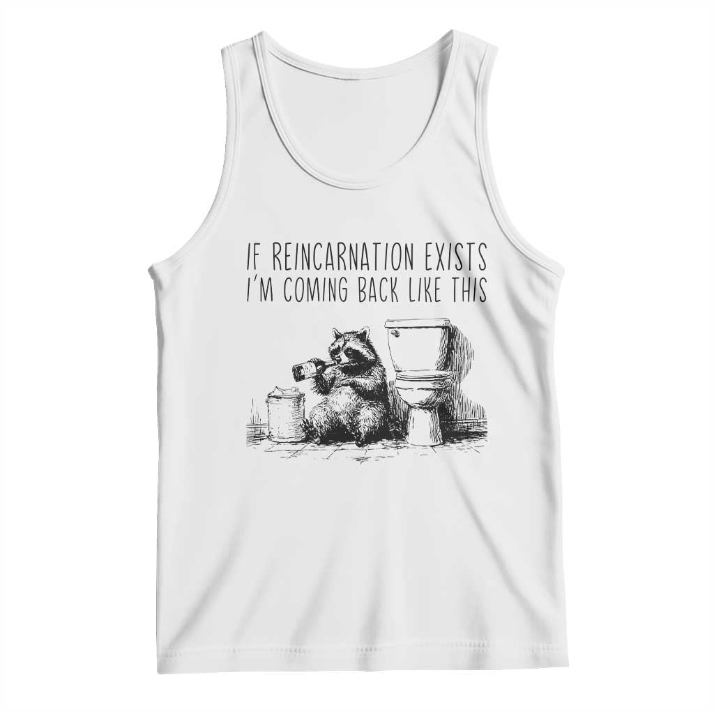 Funny Drunk Raccoon Tank Top Trashed Panda Meme TS14 White Print Your Wear