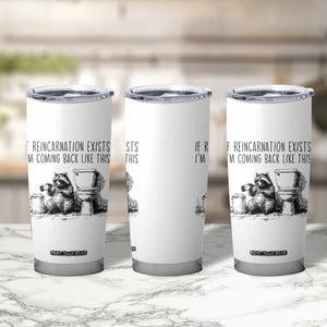 Funny Drunk Raccoon Tumbler Cup Trashed Panda Meme TS14 Print Your Wear