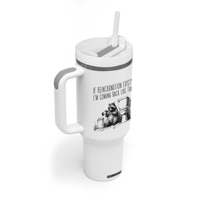 Funny Drunk Raccoon Tumbler With Handle Trashed Panda Meme TS14 Print Your Wear