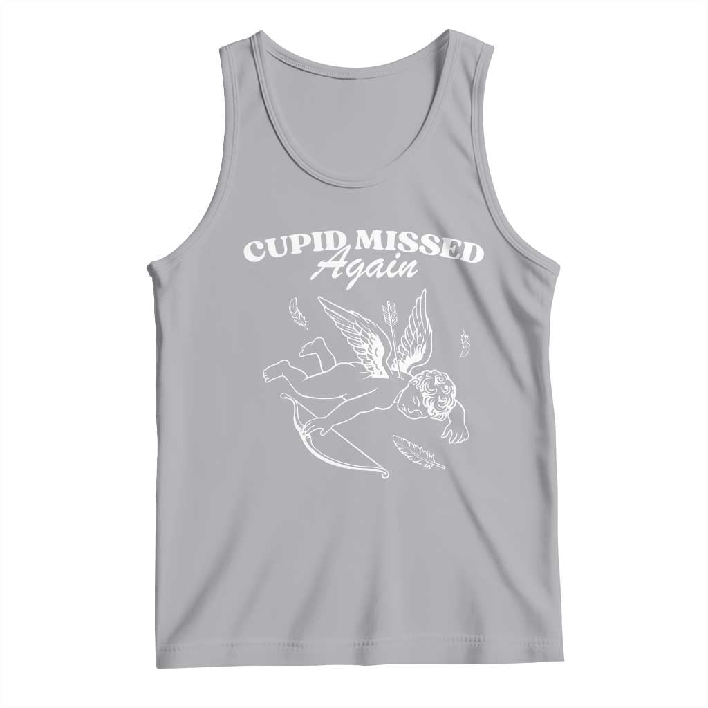Funny Anti Valentine Tank Top Cupid Missed Again TS14 Athletic Heather Print Your Wear