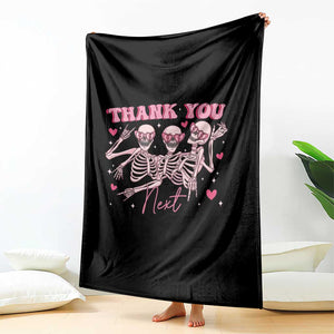 Funny Skeleton Anti Valentines Throw Blanket TS14 Print Your Wear