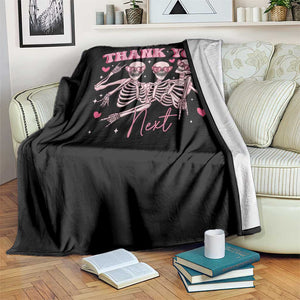 Funny Skeleton Anti Valentines Throw Blanket TS14 Print Your Wear