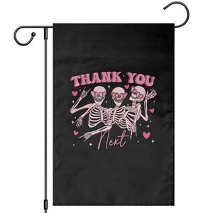 Funny Skeleton Anti Valentines Garden Flag TS14 Black Print Your Wear