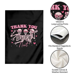 Funny Skeleton Anti Valentines Garden Flag TS14 Print Your Wear