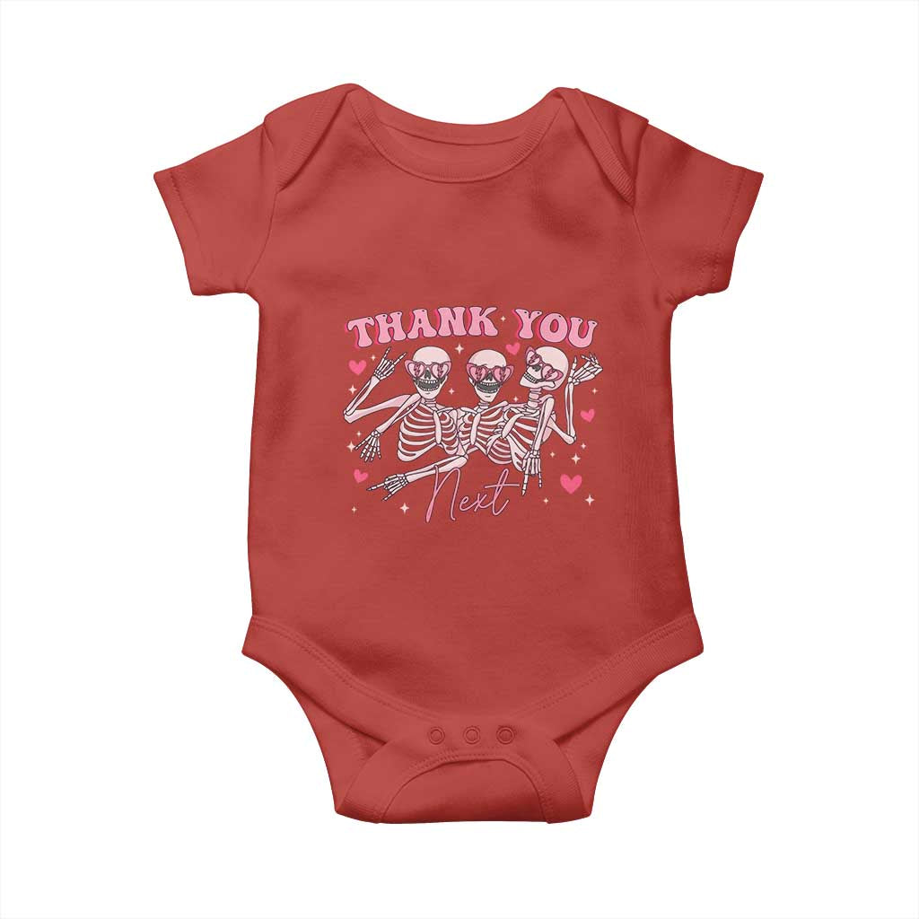 Funny Skeleton Anti Valentines Baby Onesie TS14 Red Print Your Wear