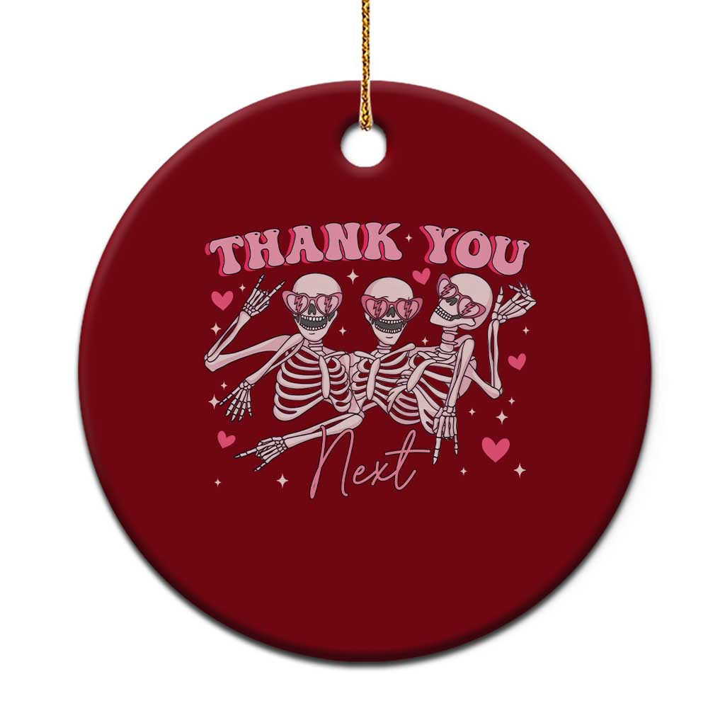 Funny Skeleton Anti Valentines Ceramic Ornament TS14 1pc Red Print Your Wear