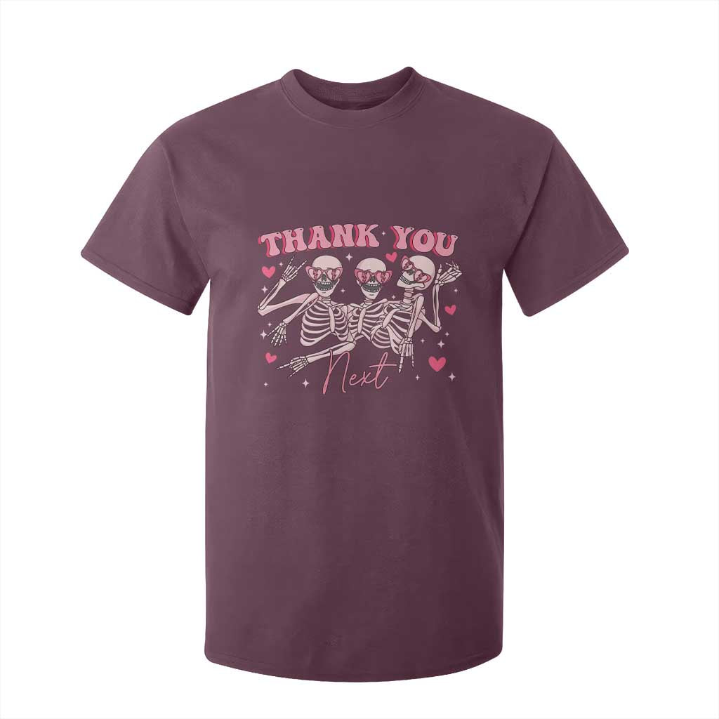 Funny Skeleton Anti Valentines T Shirt For Kid TS14 Maroon Print Your Wear