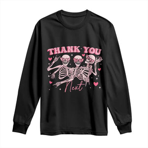 Funny Skeleton Anti Valentines Long Sleeve Shirt TS14 Black Print Your Wear