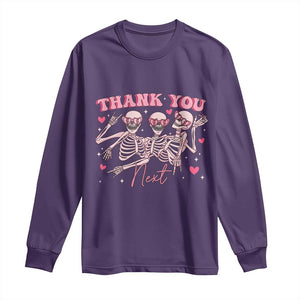 Funny Skeleton Anti Valentines Long Sleeve Shirt TS14 Purple Print Your Wear