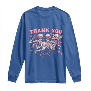 Funny Skeleton Anti Valentines Long Sleeve Shirt TS14 Royal Blue Print Your Wear