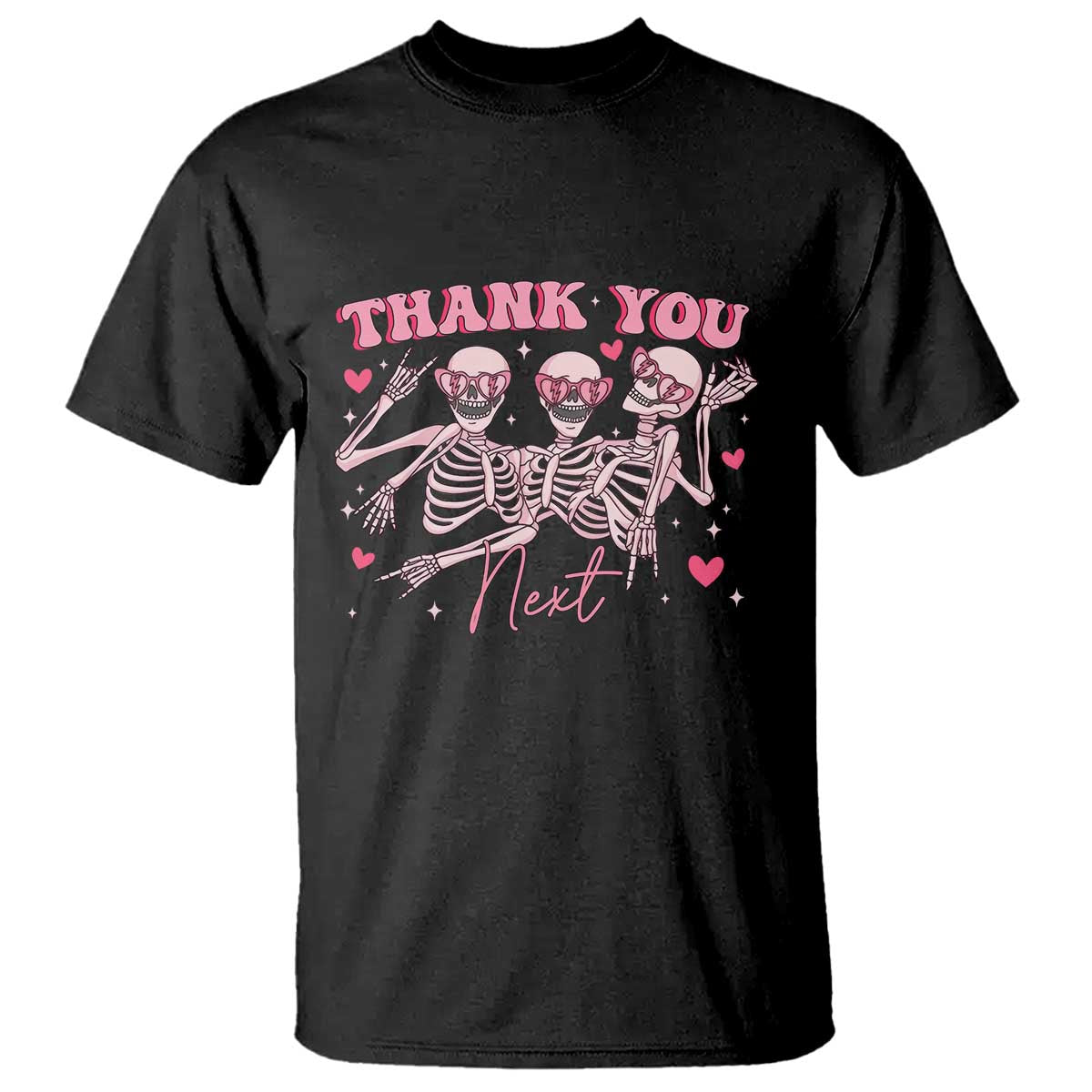 Funny Skeleton Anti Valentines T Shirt TS14 Black Print Your Wear