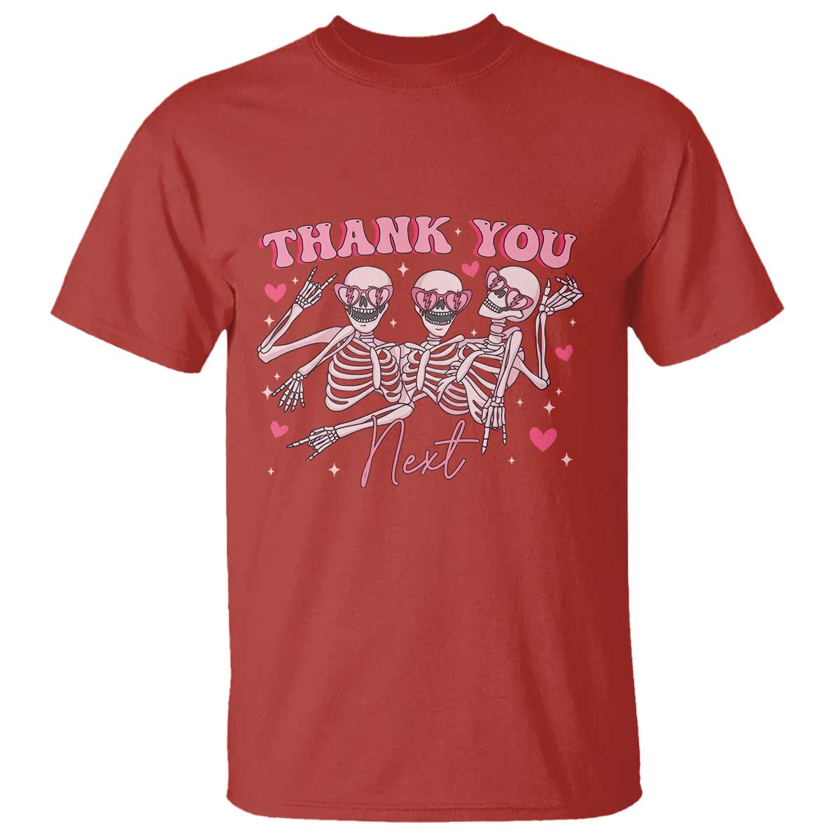 Funny Skeleton Anti Valentines T Shirt TS14 Red Print Your Wear