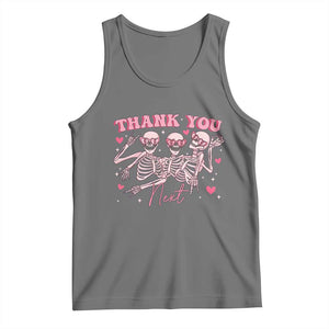 Funny Skeleton Anti Valentines Tank Top TS14 Black Heather Print Your Wear