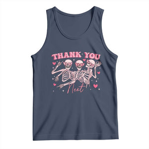 Funny Skeleton Anti Valentines Tank Top TS14 Navy Print Your Wear