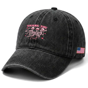 Funny Skeleton Anti Valentines Washed Cotton Baseball Cap TS14 Print Your Wear