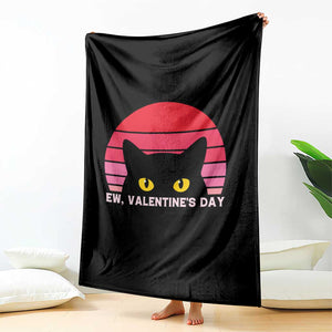 Funny Black Cat Anti Valentine Meme Throw Blanket TS14 Print Your Wear
