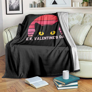 Funny Black Cat Anti Valentine Meme Throw Blanket TS14 Print Your Wear