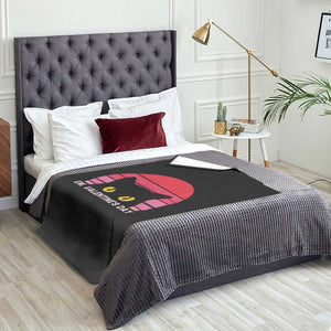 Funny Black Cat Anti Valentine Meme Throw Blanket TS14 Print Your Wear