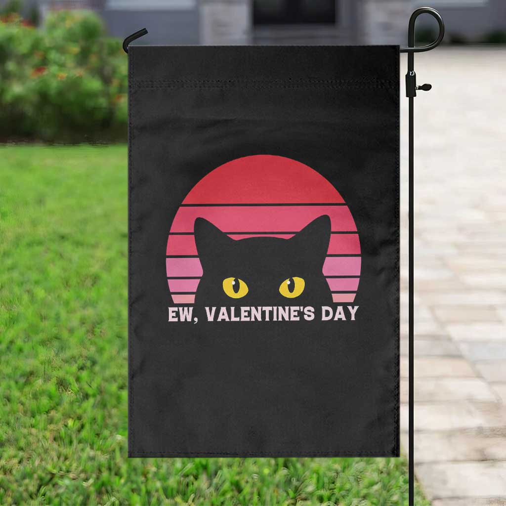 Funny Black Cat Anti Valentine Meme Garden Flag TS14 Print Your Wear