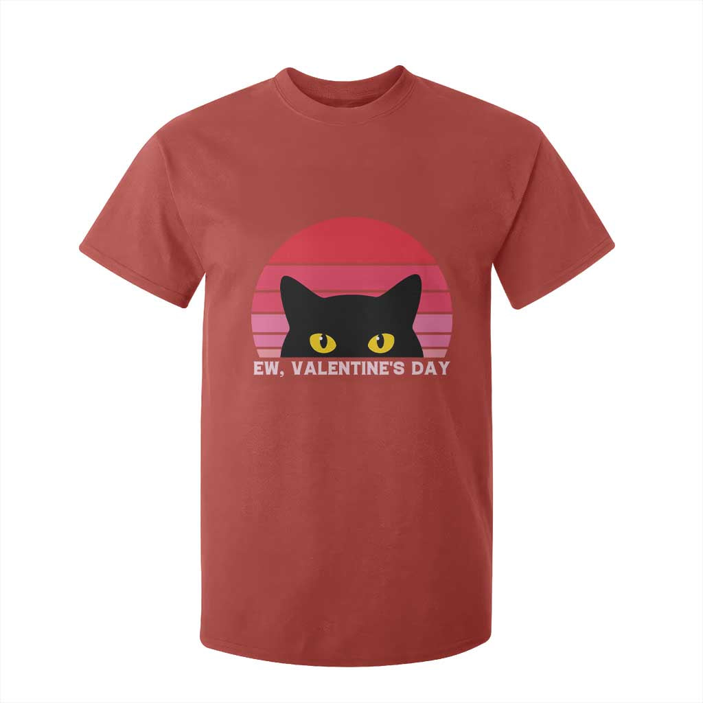 Funny Black Cat Anti Valentine Meme T Shirt For Kid TS14 Red Print Your Wear