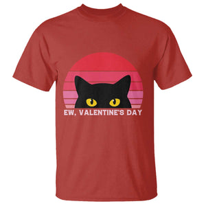 Funny Black Cat Anti Valentine Meme T Shirt TS14 Red Print Your Wear