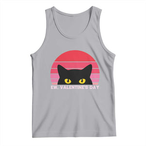 Funny Black Cat Anti Valentine Meme Tank Top TS14 Athletic Heather Print Your Wear