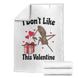 Marcus The Worm Meme Throw Blanket I Do Not Like This Valentine TS14 White Print Your Wear