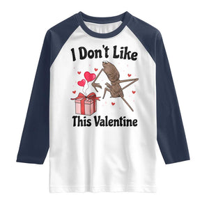 Marcus The Worm Meme Raglan Shirt I Do Not Like This Valentine TS14 White Navy Print Your Wear