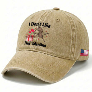 Marcus The Worm Meme Washed Cotton Baseball Cap I Do Not Like This Valentine TS14 Print Your Wear