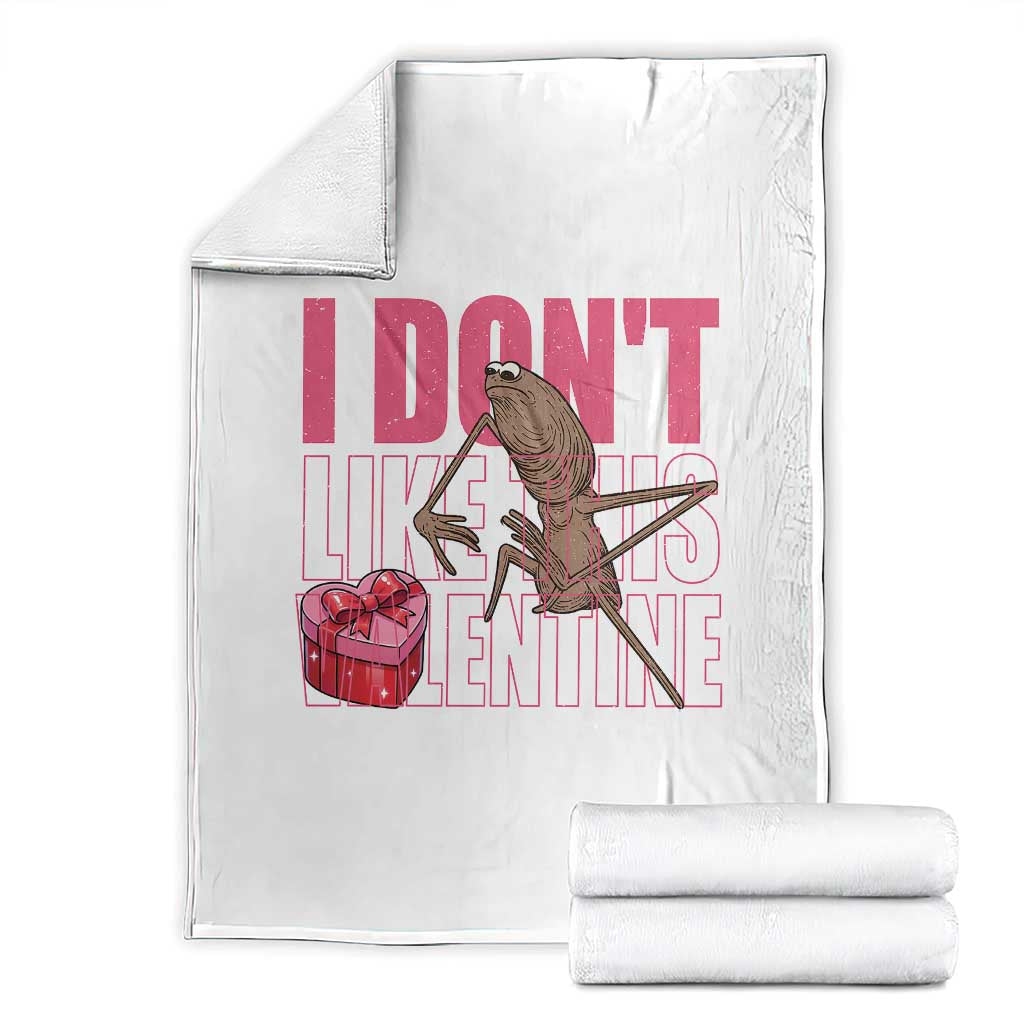 Marcus The Worm Funny Valentine Meme Throw Blanket I Don't Like This Valentine TS14 White Print Your Wear