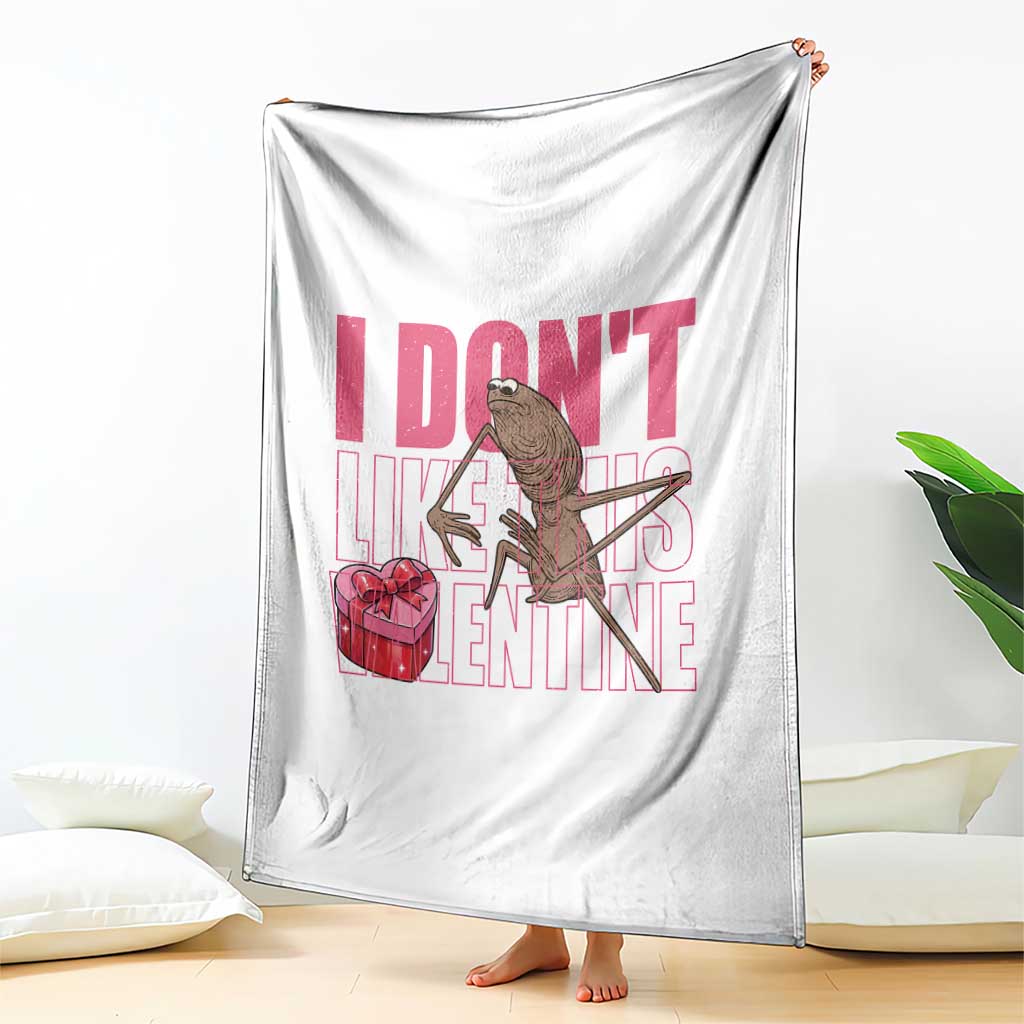 Marcus The Worm Funny Valentine Meme Throw Blanket I Don't Like This Valentine TS14 Print Your Wear