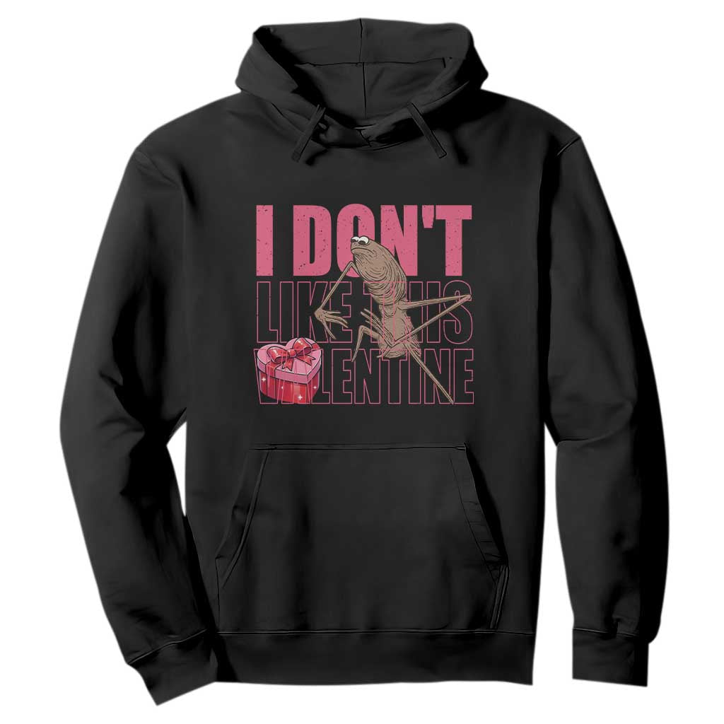 Marcus The Worm Funny Valentine Meme Hoodie I Don't Like This Valentine TS14 Black Print Your Wear
