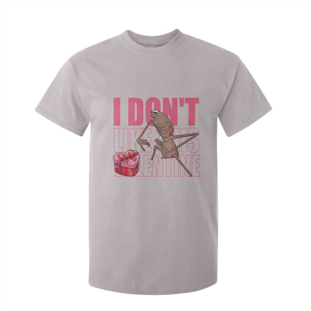 Marcus The Worm Funny Valentine Meme T Shirt For Kid I Don't Like This Valentine TS14 Ice Gray Print Your Wear