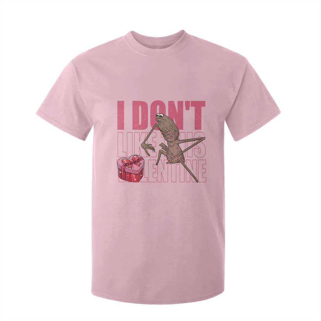 Marcus The Worm Funny Valentine Meme T Shirt For Kid I Don't Like This Valentine TS14 Light Pink Print Your Wear