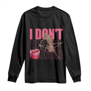 Marcus The Worm Funny Valentine Meme Long Sleeve Shirt I Don't Like This Valentine TS14 Black Print Your Wear