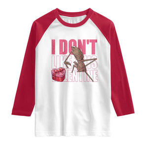 Marcus The Worm Funny Valentine Meme Raglan Shirt I Don't Like This Valentine TS14 White Red Print Your Wear