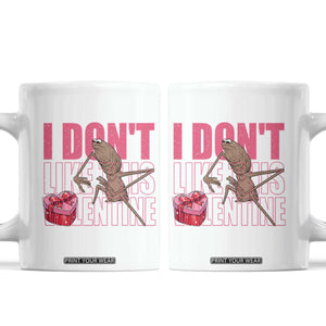Marcus The Worm Funny Valentine Meme Coffee Mug I Don't Like This Valentine TS14 White Print Your Wear