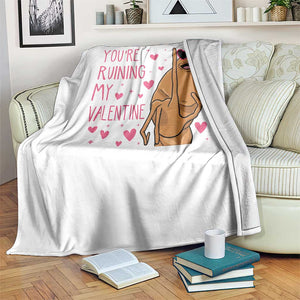 Marcus The Worm Meme Throw Blanket Funny Anti Valentines Day TS14 Print Your Wear