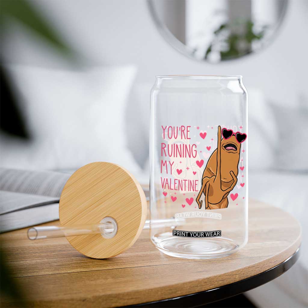 Marcus The Worm Meme Glass Can Funny Anti Valentines Day TS14 Print Your Wear