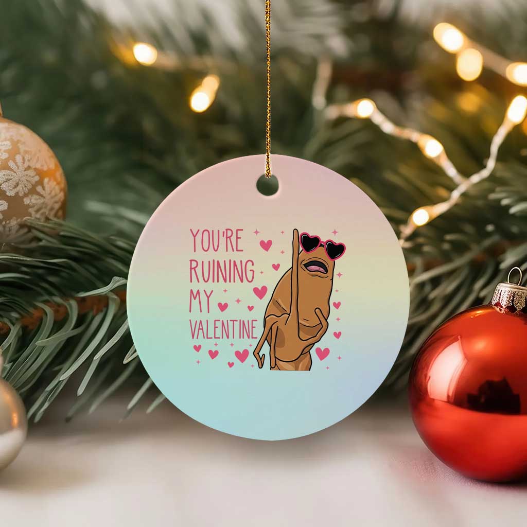 Marcus The Worm Meme Ceramic Ornament Funny Anti Valentines Day TS14 1pc Pastel Print Your Wear