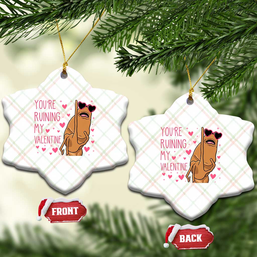 Marcus The Worm Meme Ceramic Ornament Funny Anti Valentines Day TS14 Print Your Wear