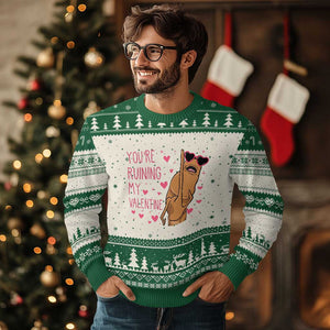 Marcus The Worm Meme Ugly Christmas Sweater Funny Anti Valentines Day TS14 Beige Green Print Your Wear