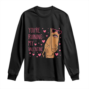 Marcus The Worm Meme Long Sleeve Shirt Funny Anti Valentines Day TS14 Black Print Your Wear