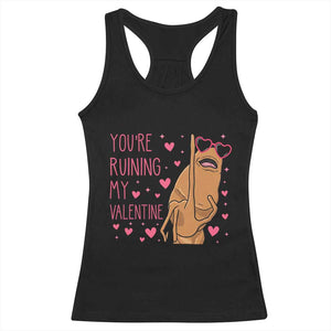 Marcus The Worm Meme Racerback Tank Top Funny Anti Valentines Day TS14 Black Print Your Wear
