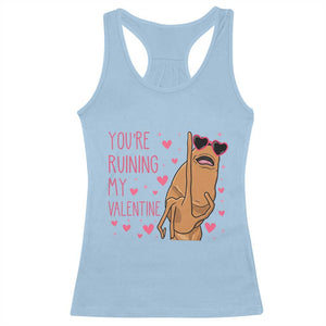 Marcus The Worm Meme Racerback Tank Top Funny Anti Valentines Day TS14 Light Blue Print Your Wear