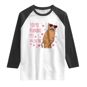 Marcus The Worm Meme Raglan Shirt Funny Anti Valentines Day TS14 White Black Print Your Wear