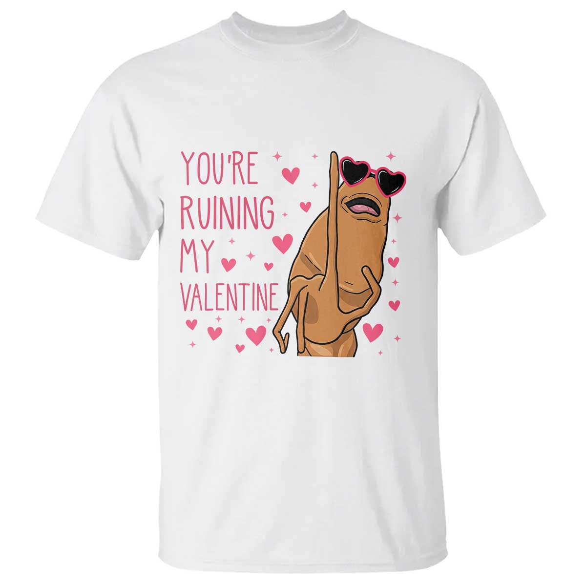 Marcus The Worm Meme T Shirt Funny Anti Valentines Day TS14 White Print Your Wear
