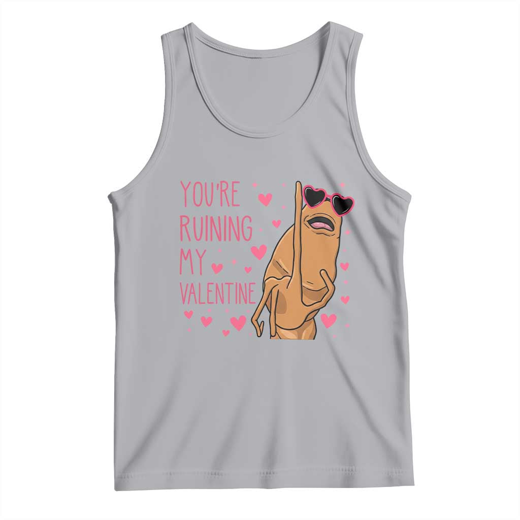 Marcus The Worm Meme Tank Top Funny Anti Valentines Day TS14 Athletic Heather Print Your Wear