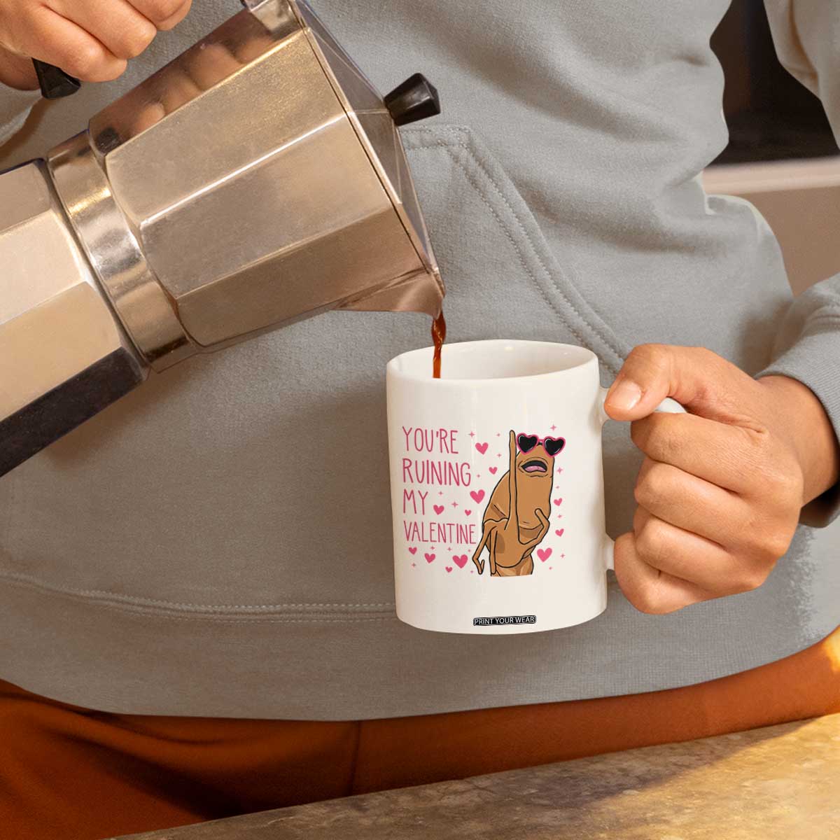 Marcus The Worm Meme Coffee Mug Funny Anti Valentines Day TS14 Print Your Wear